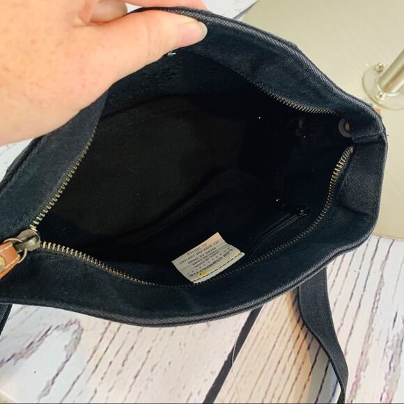 LIZ CLAIBORNE black Canvas eyelet purse - Picture 6 of 7